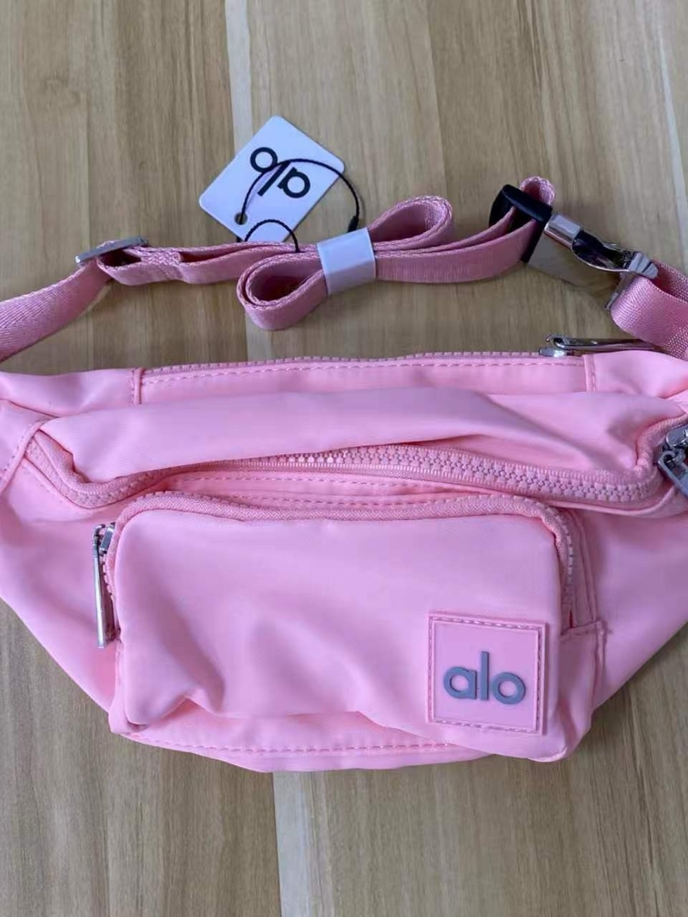 ALO Yoga Coral Pink Zip Belt Bag